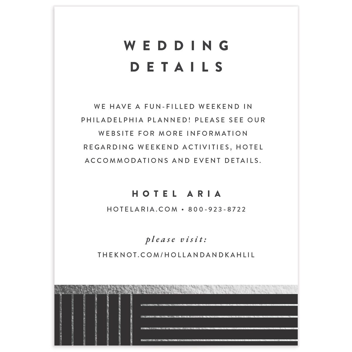 Gilded Geometric Wedding Enclosure Cards