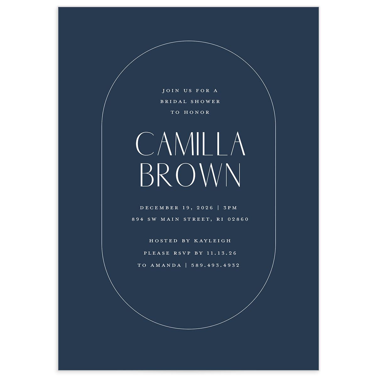 Elegant Eclipse Bridal Shower Invitations