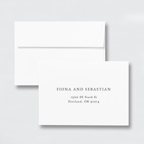 Romantic Wreath Wedding Response Card Standard Envelopes White Standard Pink Cotton Return Address Signature