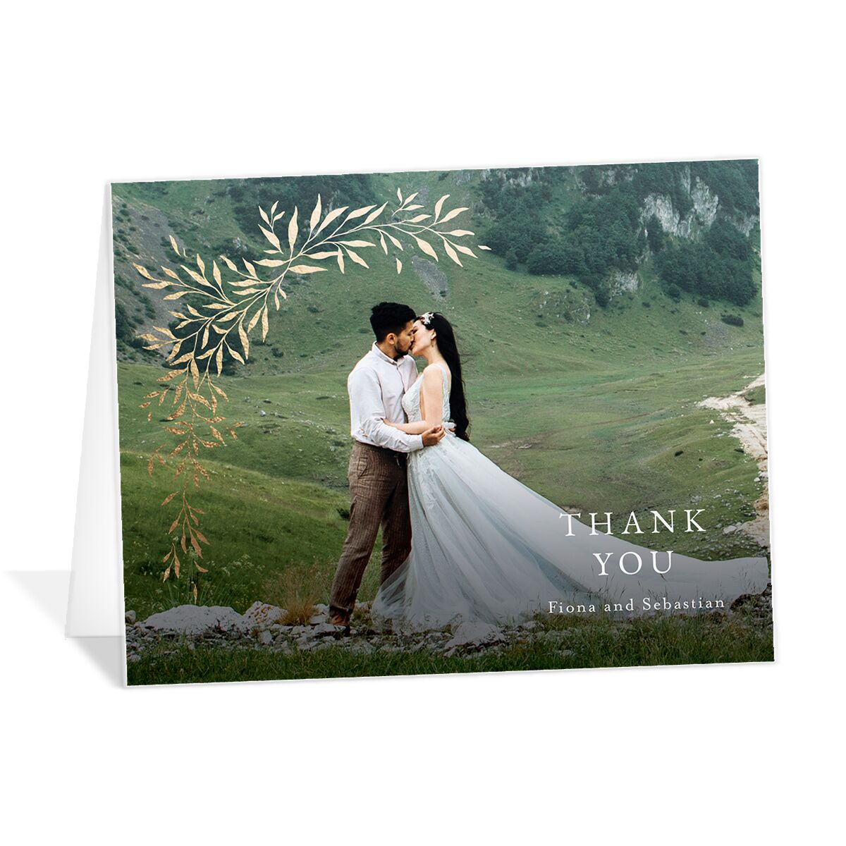 Romantic Wreath Thank You Cards