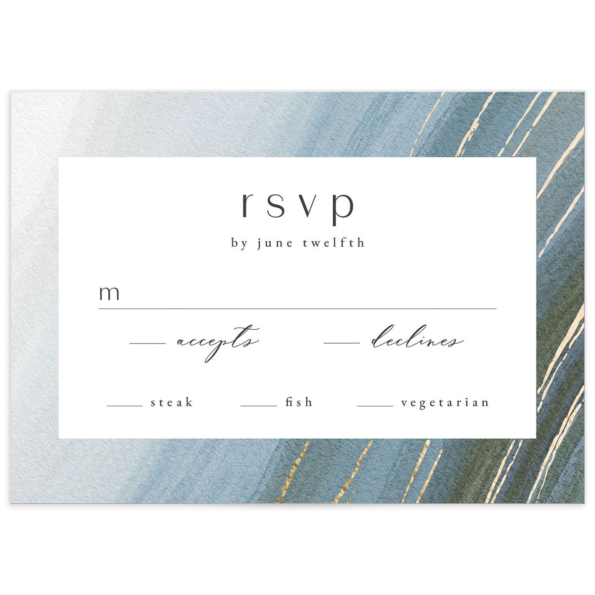 Ethereal Wave Wedding Response Cards