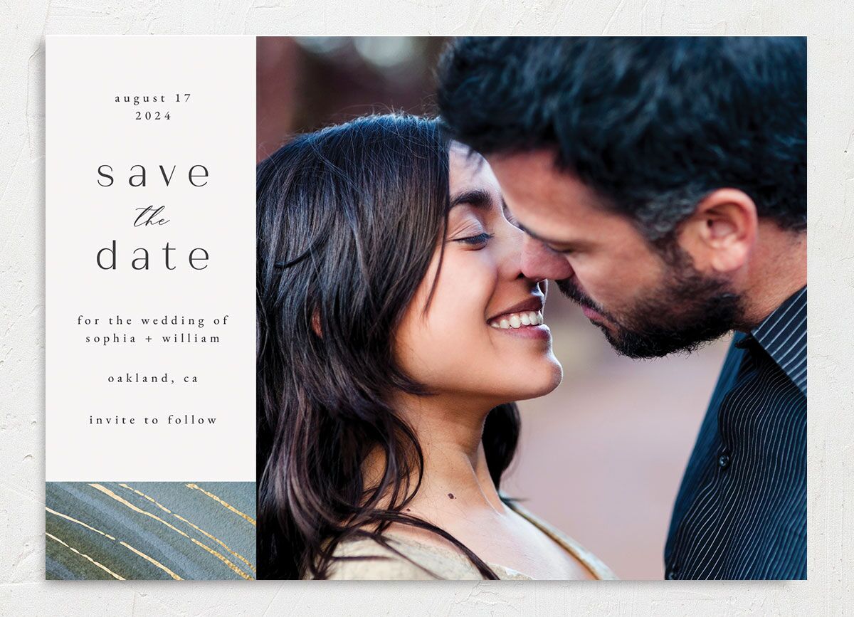 Ethereal Wave Save The Date Cards front