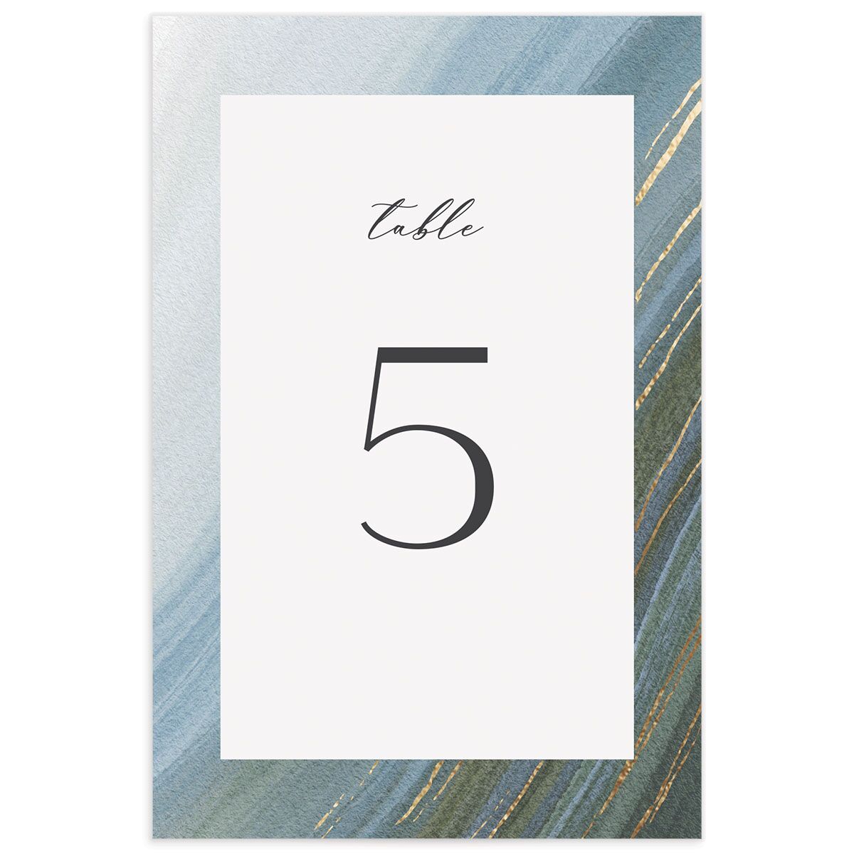 Ethereal Wave Table Numbers Gold Zinc Signature