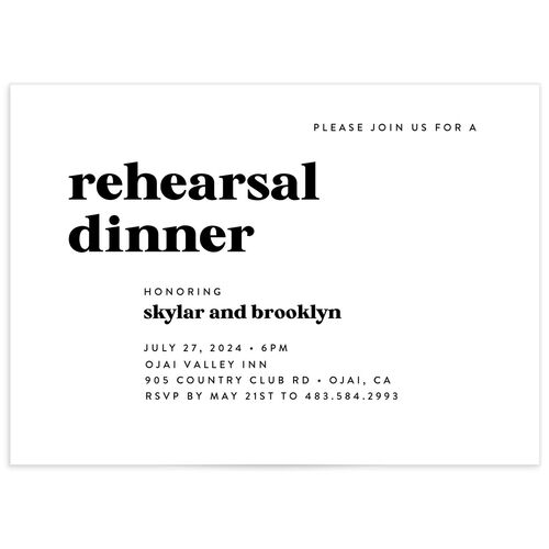Vintage Bold Rehearsal Dinner Invitations - 