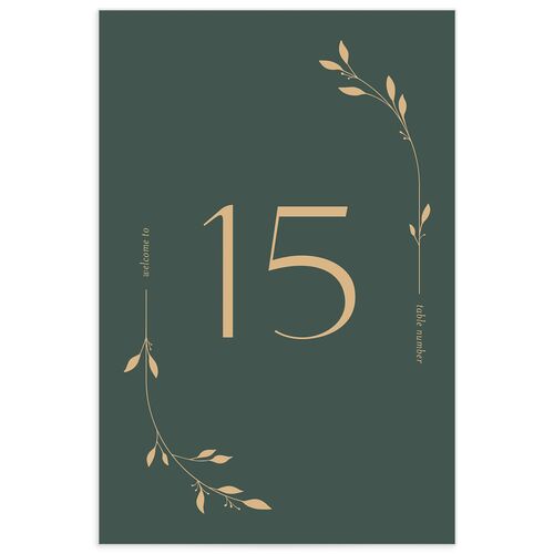 Delicate Leaves Table Numbers