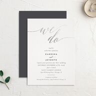 We Do Foil Wedding Invitations Silver Mist Signature No