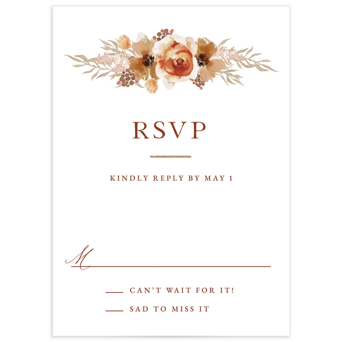 Bohemian Arch Foil Wedding Response Cards