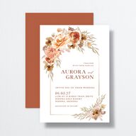 Bohemian Arch Foil Wedding Invitations Gold Rust Signature No