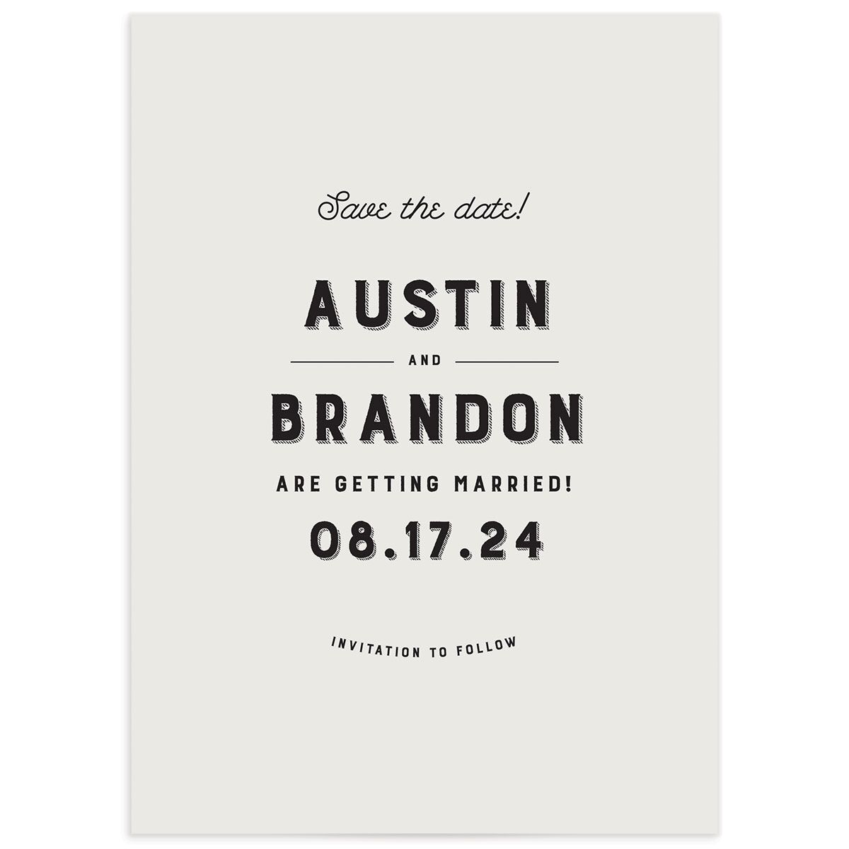 Bold Retro Save the Date Cards