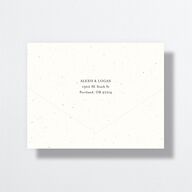 Blooming Dahlias All-in-One Wedding Invitations Regency Blue Signature Light Both Recipient and Return Addresses No