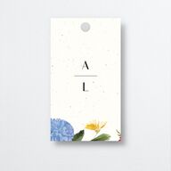 Blooming Dahlias Favor Gift Tags Regency Blue Signature