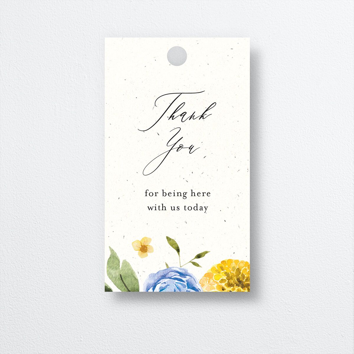 Blooming Dahlias Favor Gift Tags Regency Blue Signature
