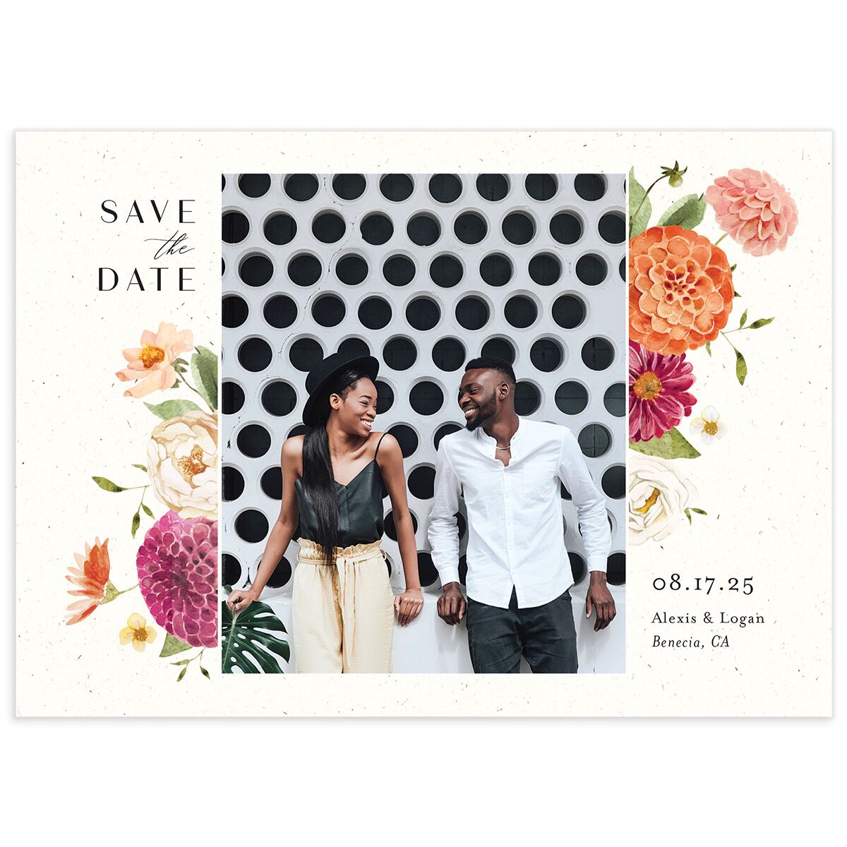 Blooming Radiance Save The Date Cards