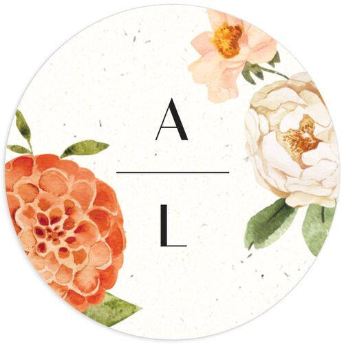 Blooming Dahlias Wedding Stickers Hot Pink Sticker