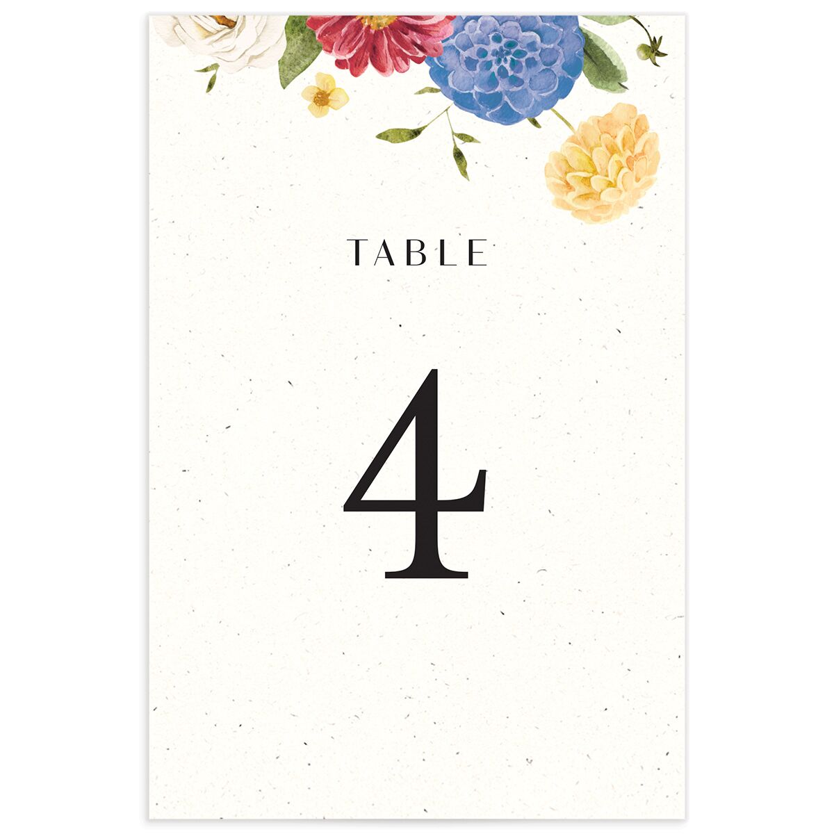 Blooming Dahlias Table Numbers