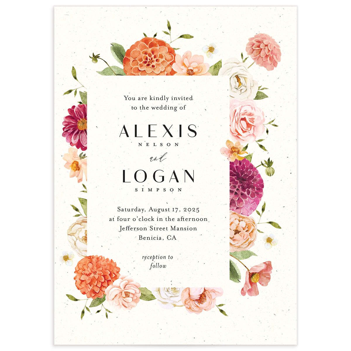 Blooming Radiance Wedding Invitations