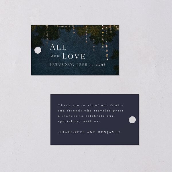 Enchanted Evening Favor Gift Tags Dark Navy Signature