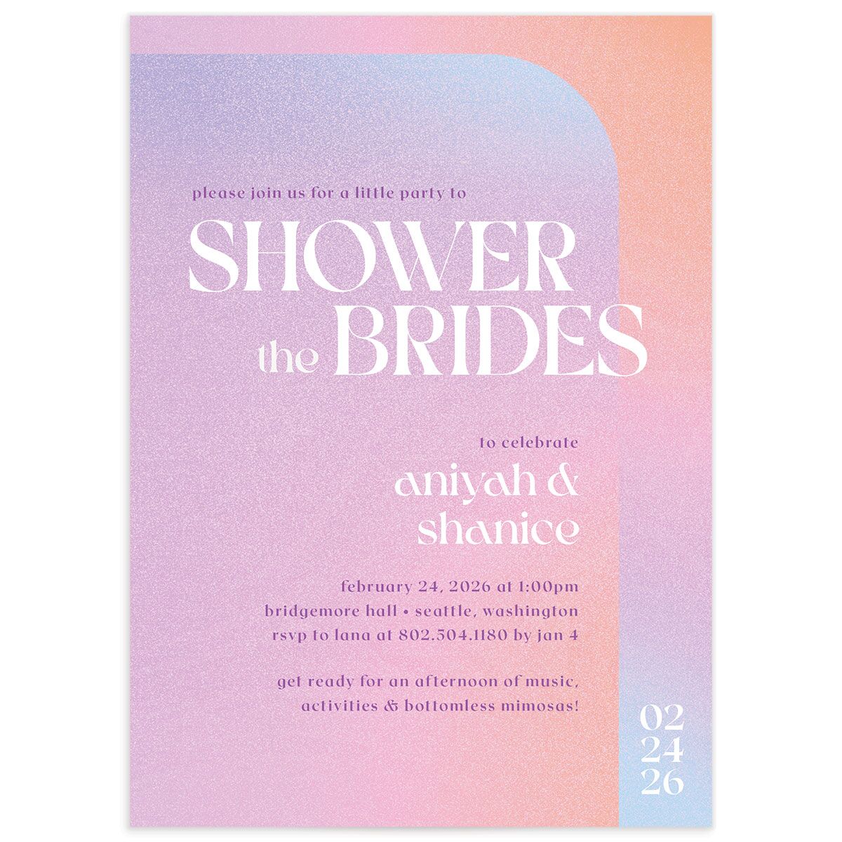 Aura Love Bridal Shower Invitations