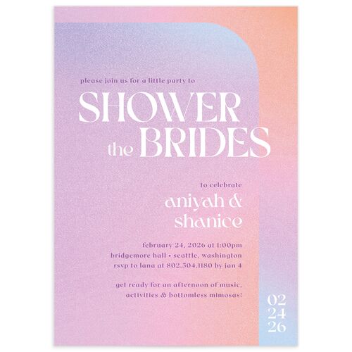 Aura Love Bridal Shower Invitations - Purple