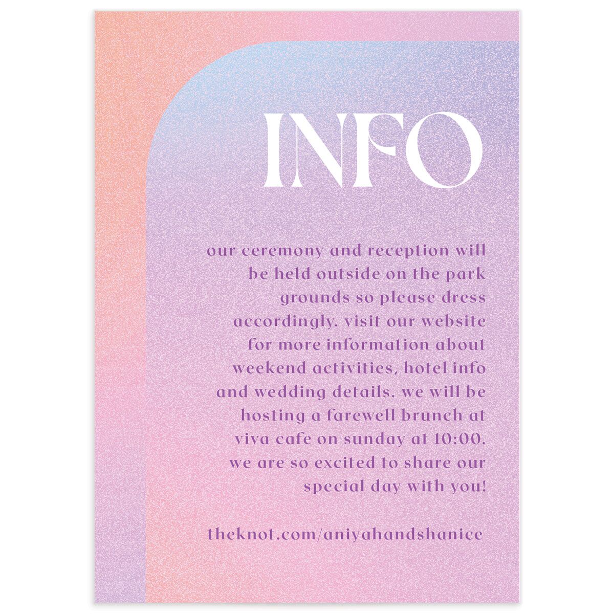 Aura Love Wedding Enclosure Cards
