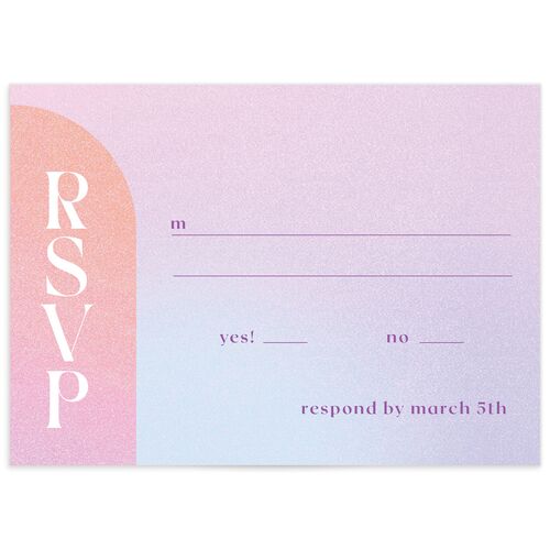 Aura Love Wedding Response Cards Orchid Signature