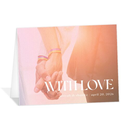 Aura Love Thank You Cards Candy Pink