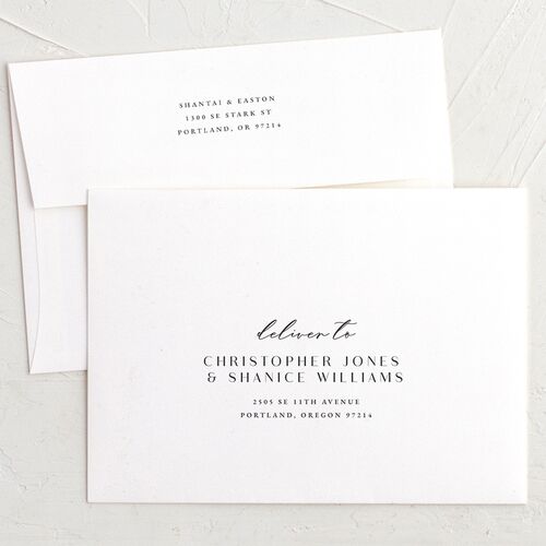 Vibrant Blooms Thank You Card Envelopes White Standard Peony Return Address Signature