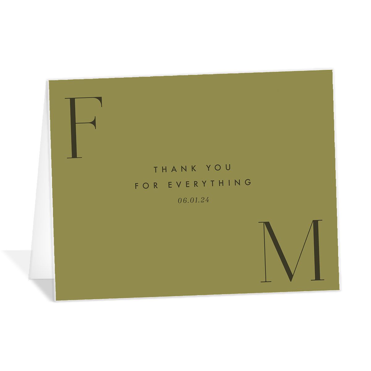 Chic Monogram Thank You Cards