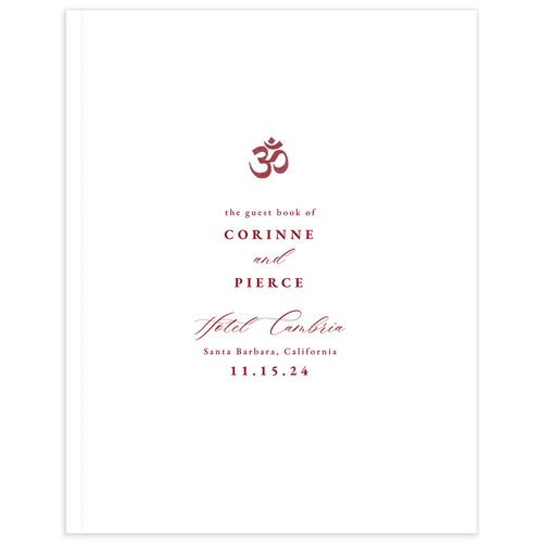 Minimal Icon Wedding Guest Book Garnet