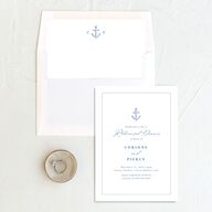 Minimal Icon Rehearsal Dinner Invitations Regency Blue Signature