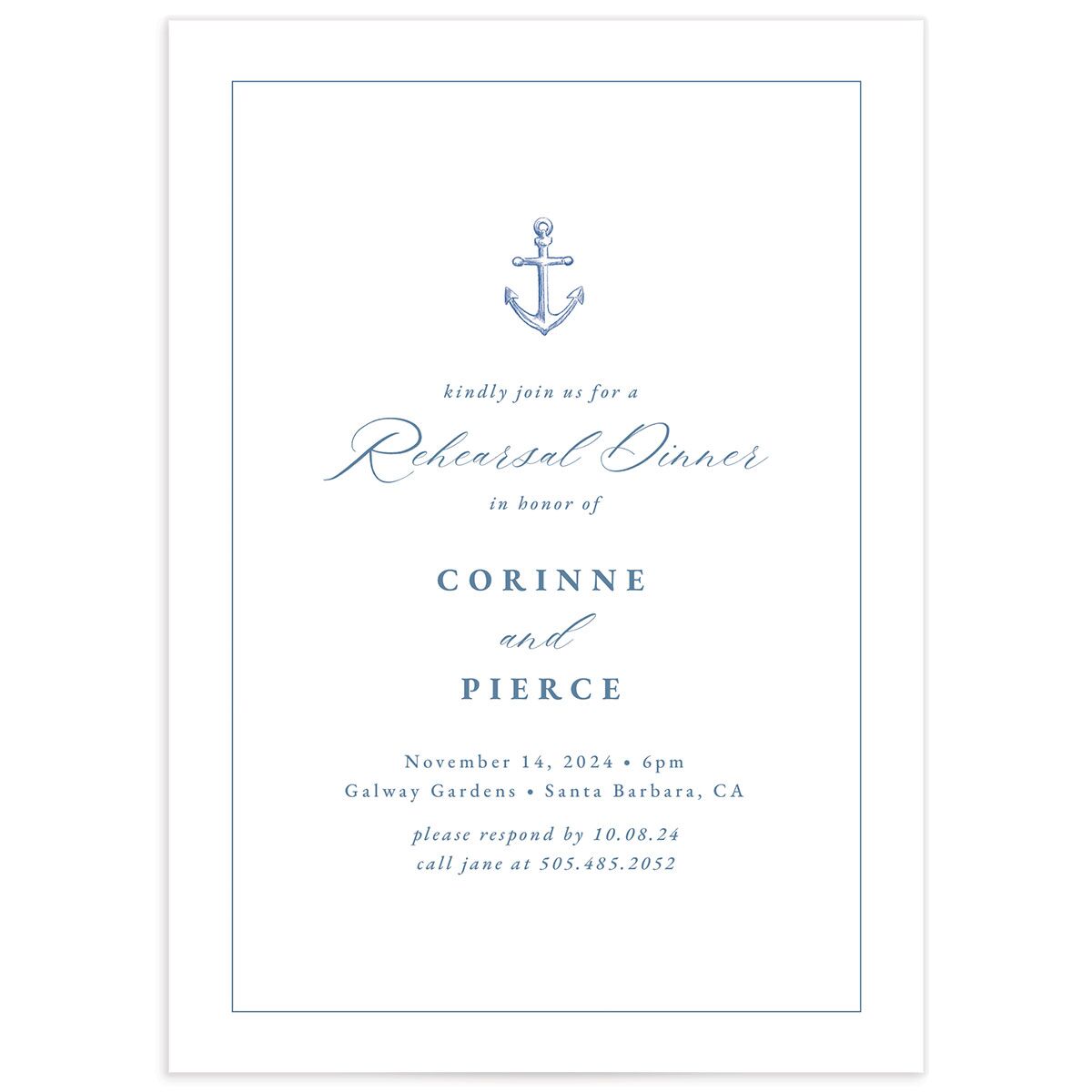 Minimal Icon Rehearsal Dinner Invitations