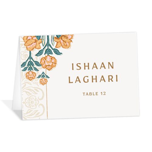 Botanical Blooms Place Cards - Gold