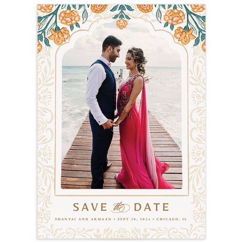 Botanical Blooms Save The Date Cards Daffodil Signature smooth No