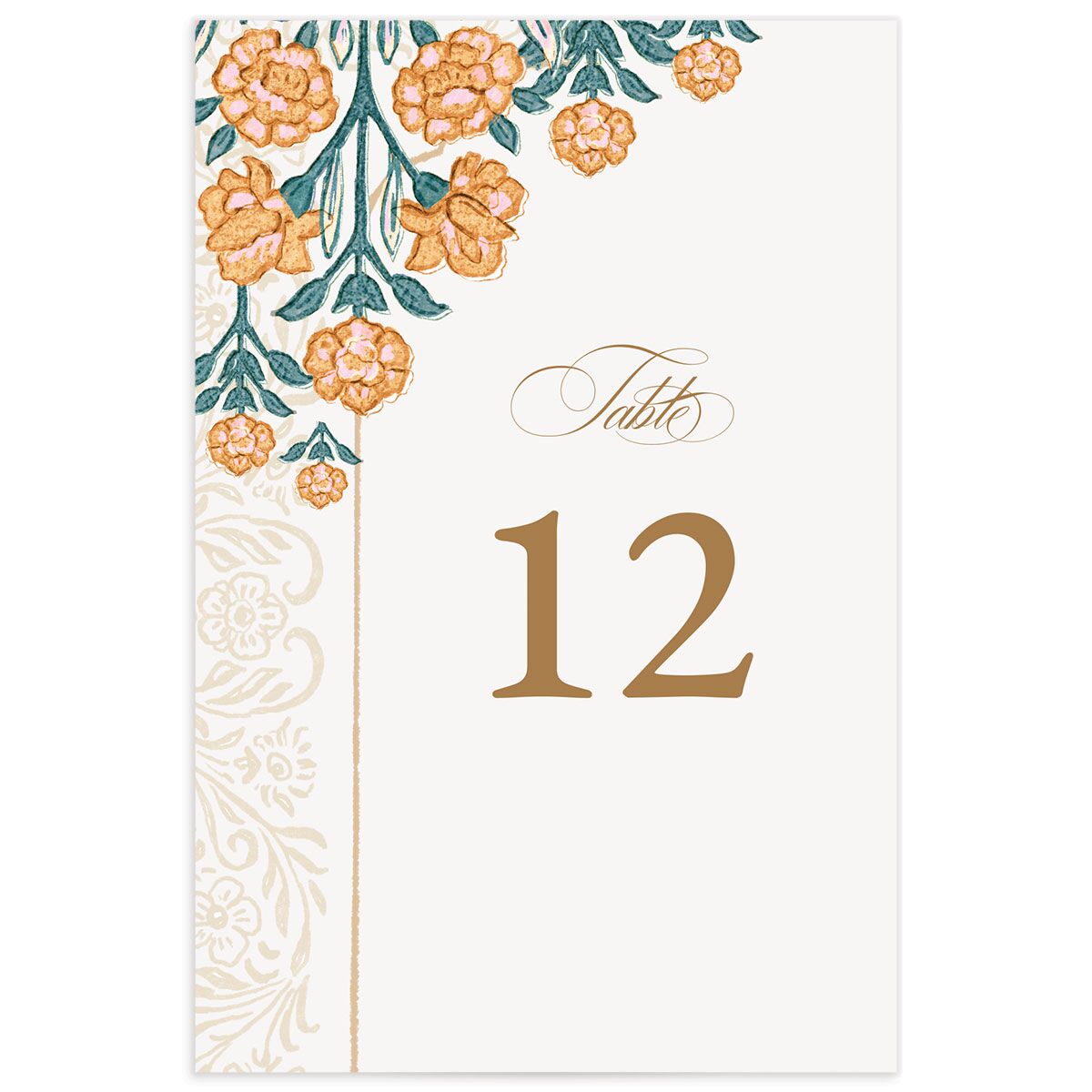 Botanical Blooms Table Numbers