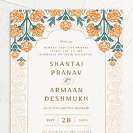 Botanical Blooms Wedding Invitations Daffodil Signature No