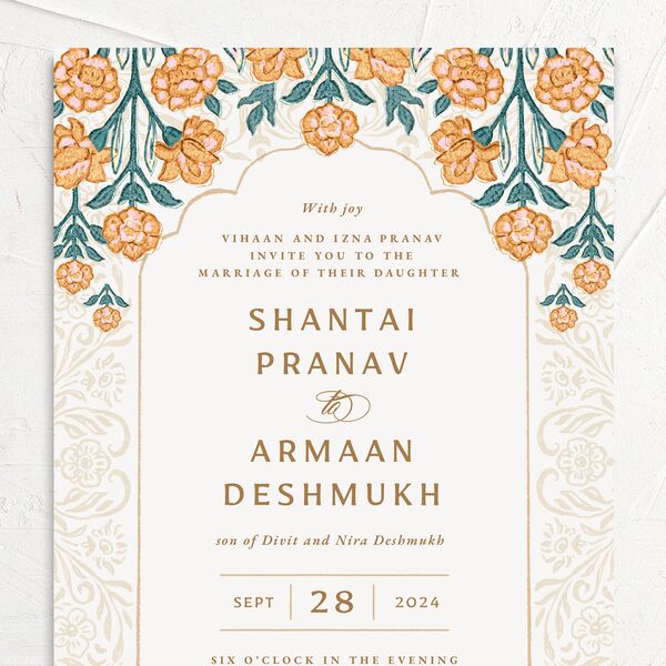 Botanical Blooms Wedding Invitations Daffodil Signature No