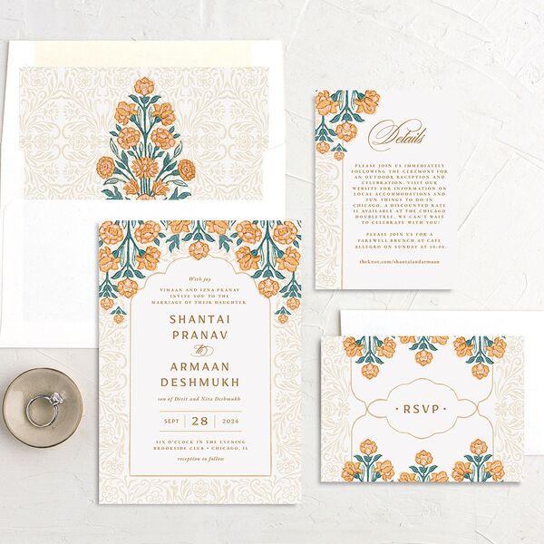 Botanical Blooms Wedding Invitations Daffodil Signature No
