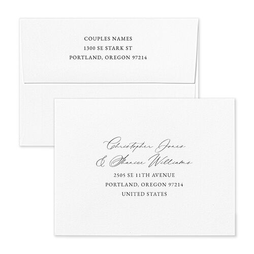 Eucalyptus Hoop Save the Date Magnet Envelopes Pure White Blue Recipient Address Signature Standard