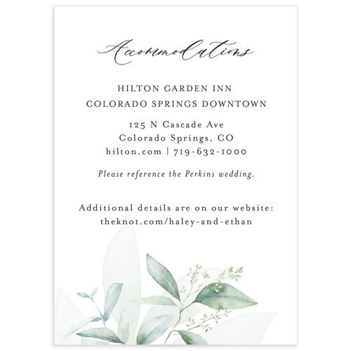 Romantic Greenery Wedding Enclosure Cards - 