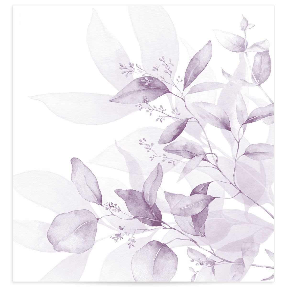 Romantic Greenery Standard Envelope Liners front in lavender