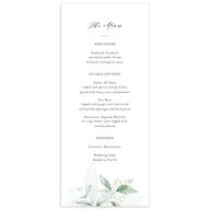 Romantic Greenery Menus Tide Pool Signature