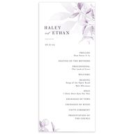 Romantic Greenery Wedding Programs Purple Haze Signature