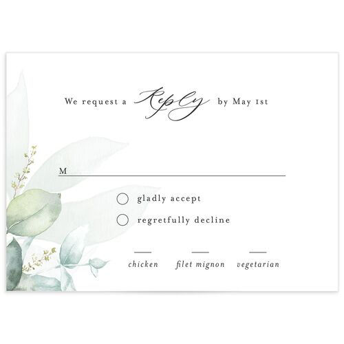 Romantic Greenery Wedding Response Cards - 