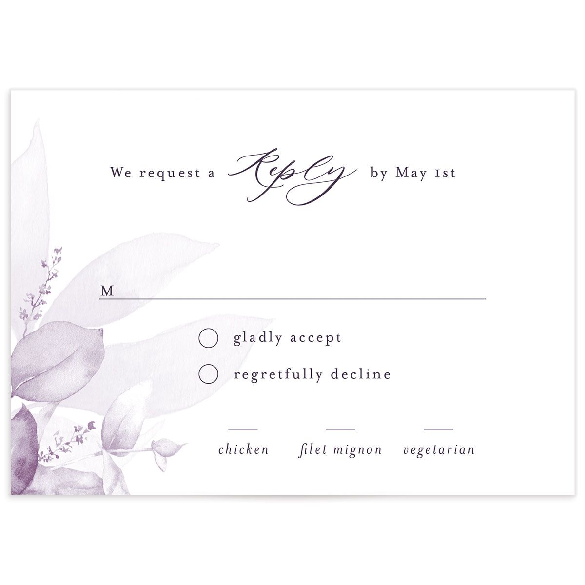 Romantic Greenery Wedding Response Cards