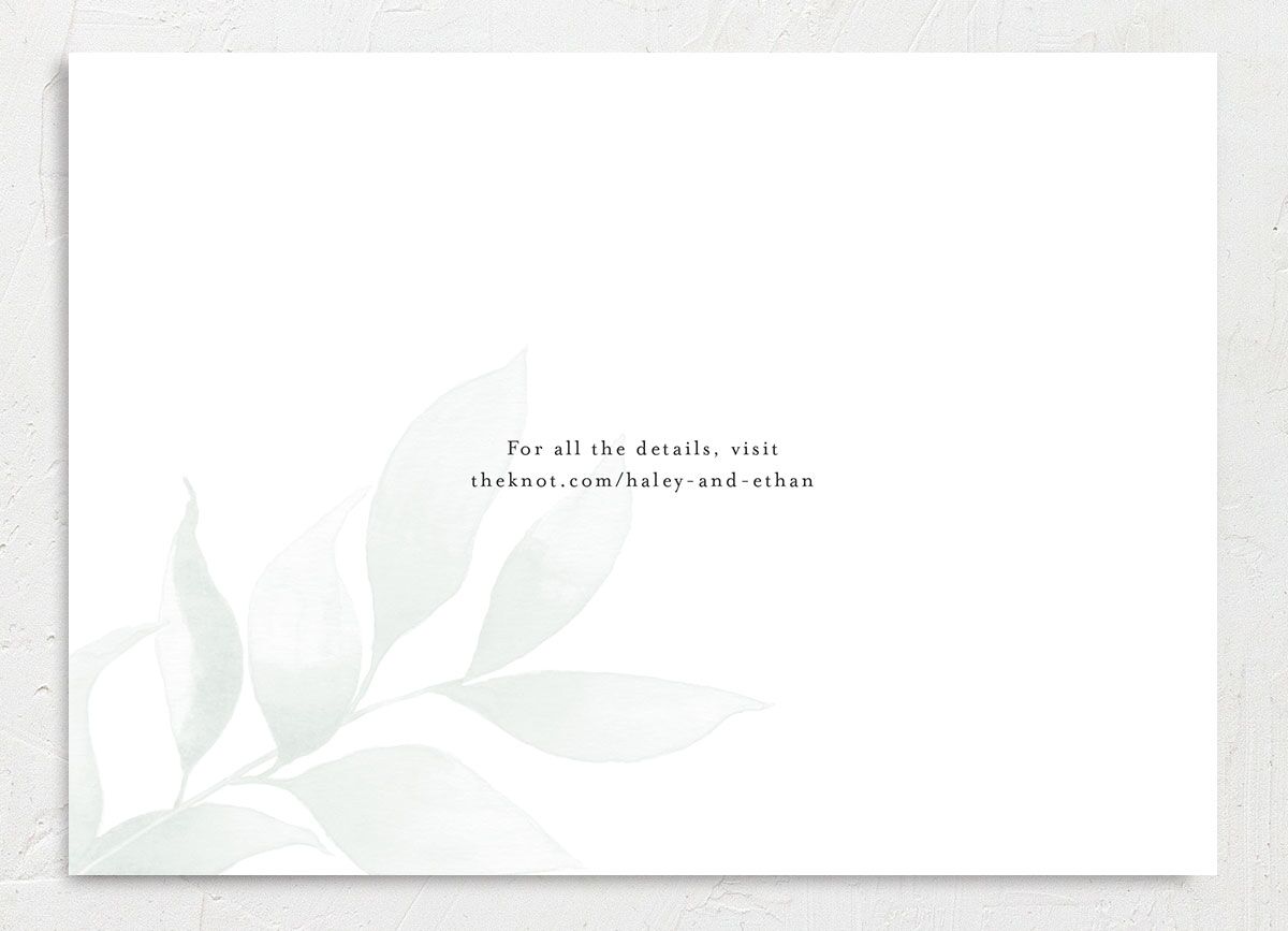 Romantic Greenery Save The Date Cards back in green