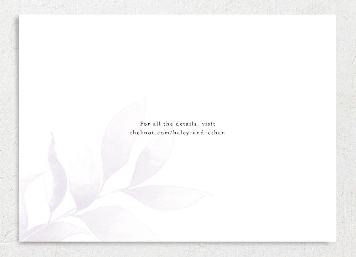 Romantic Greenery Save The Date Cards back