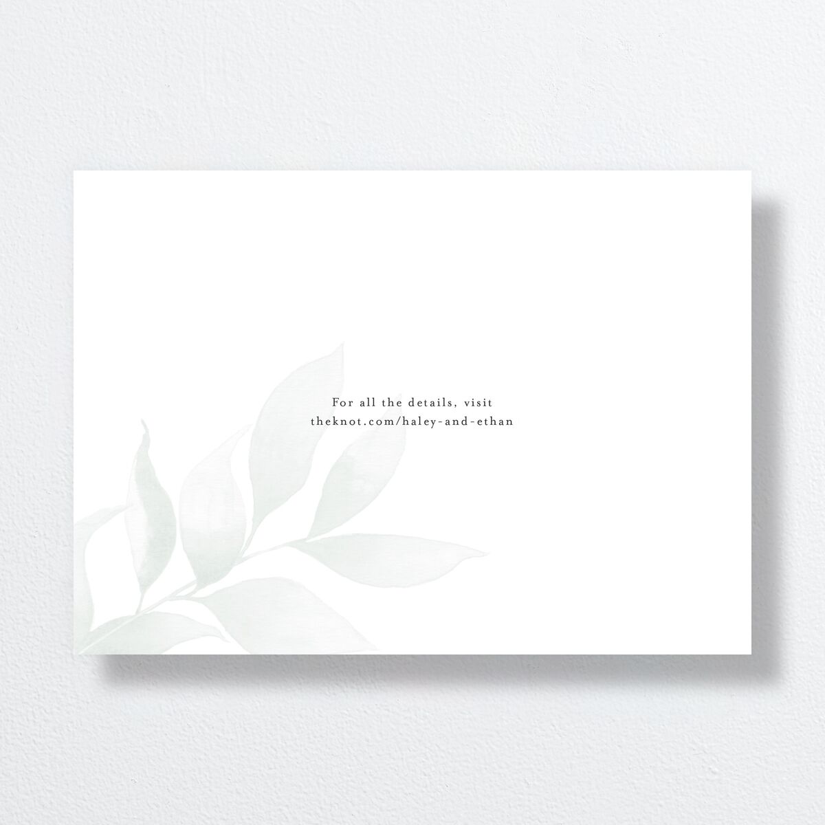 Romantic Greenery Save The Date Cards Tide Pool Signature smooth No Standard