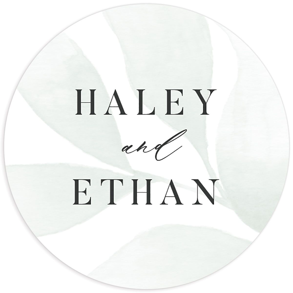 Romantic Greenery Wedding Stickers Tide Pool