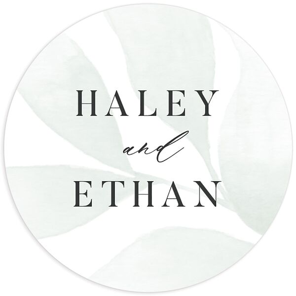 Romantic Greenery Wedding Stickers Tide Pool