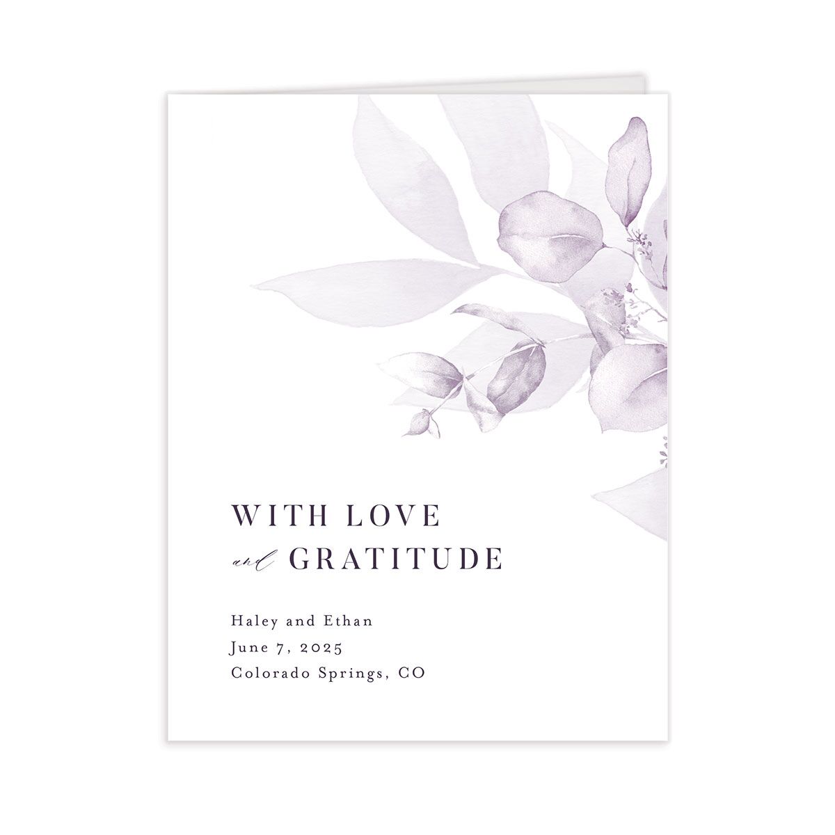 Romantic Greenery Thank You Cards